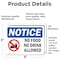 Signmission No Food No Drink Allowed, 5 in W x Rectangle, Vinyl Decal OS-2PACK-NS-D-35-L-16123 - alternate 2